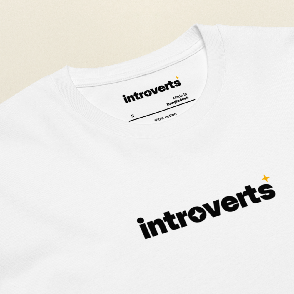 Introverts T-Shirt White Neck