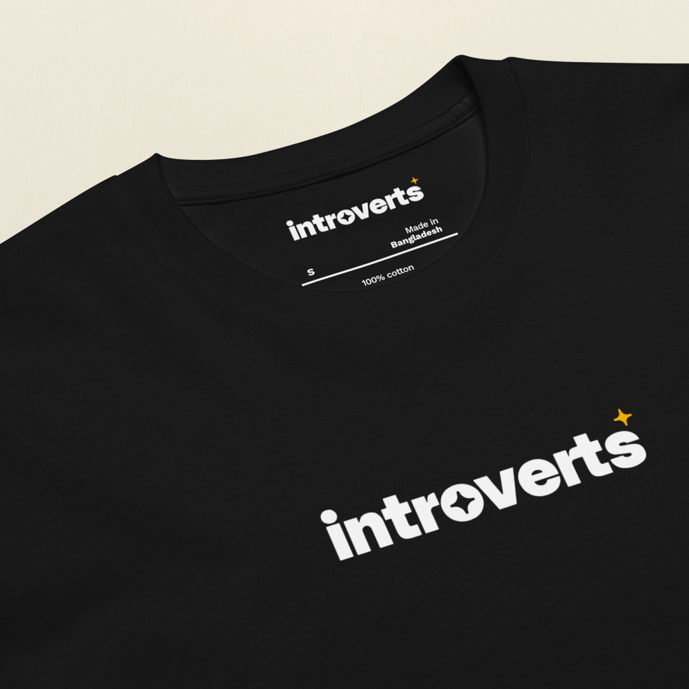 Introverts T-Shirt Black Neck