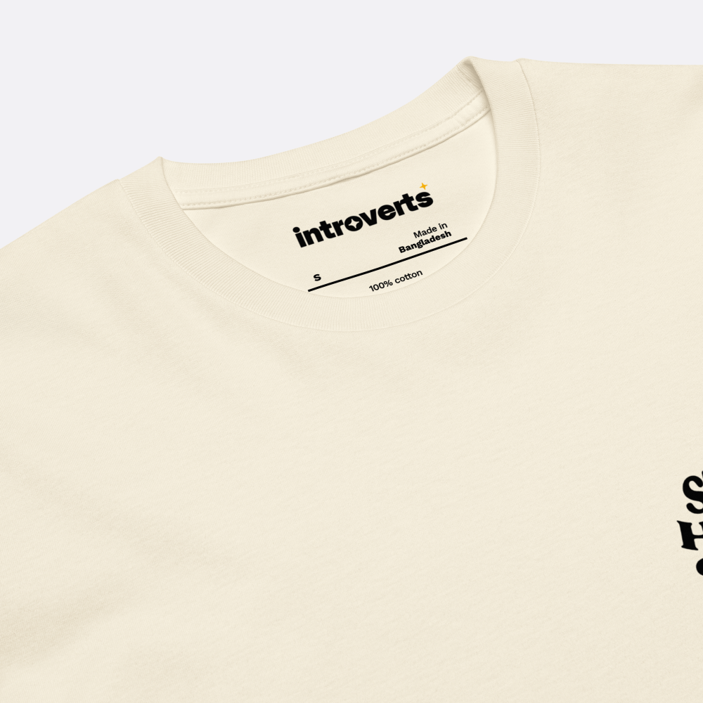 Stay Home Club T-Shirt Natural Neck